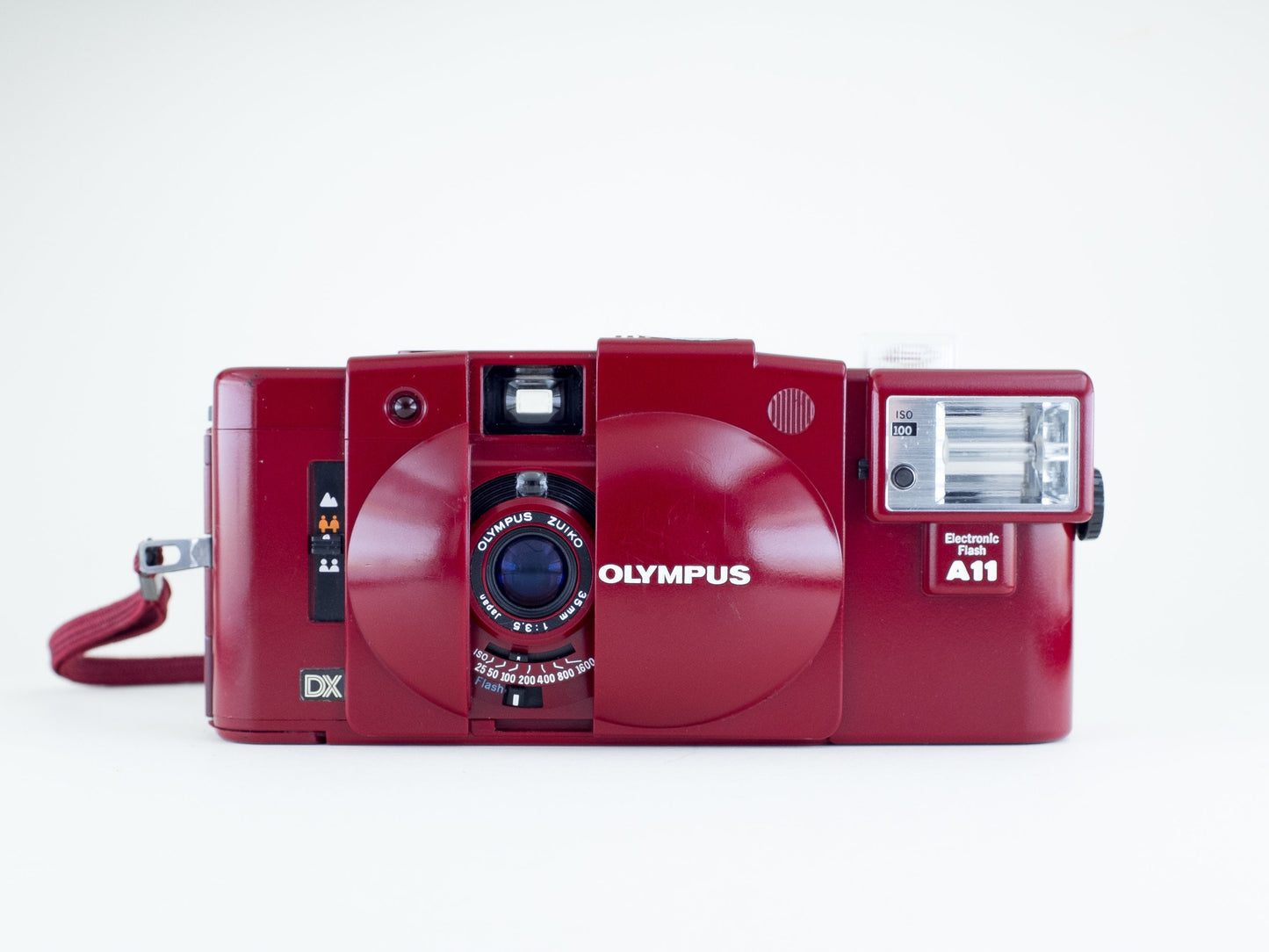 Olympus XA3 Red Compact 35mm Film Camera from the 80's | With the A11 Flash