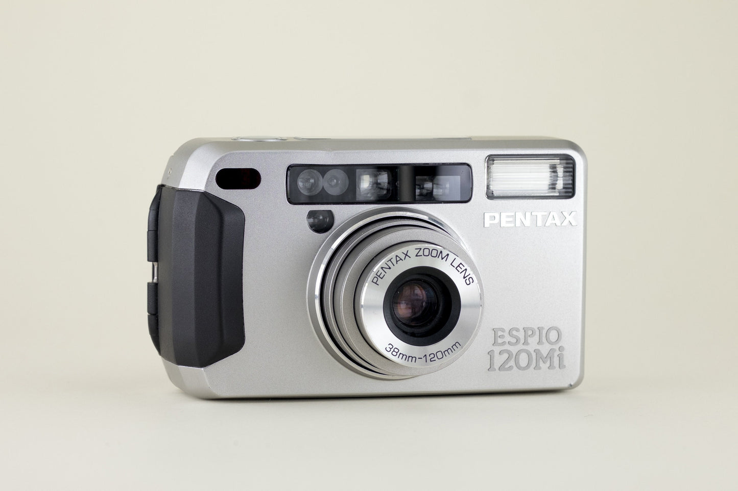 Pentax Espio 120 Mi Zoom | 1990's 35mm Analog Compact Film Camera with 38-120mm Zoom | Body With Titanium Finish