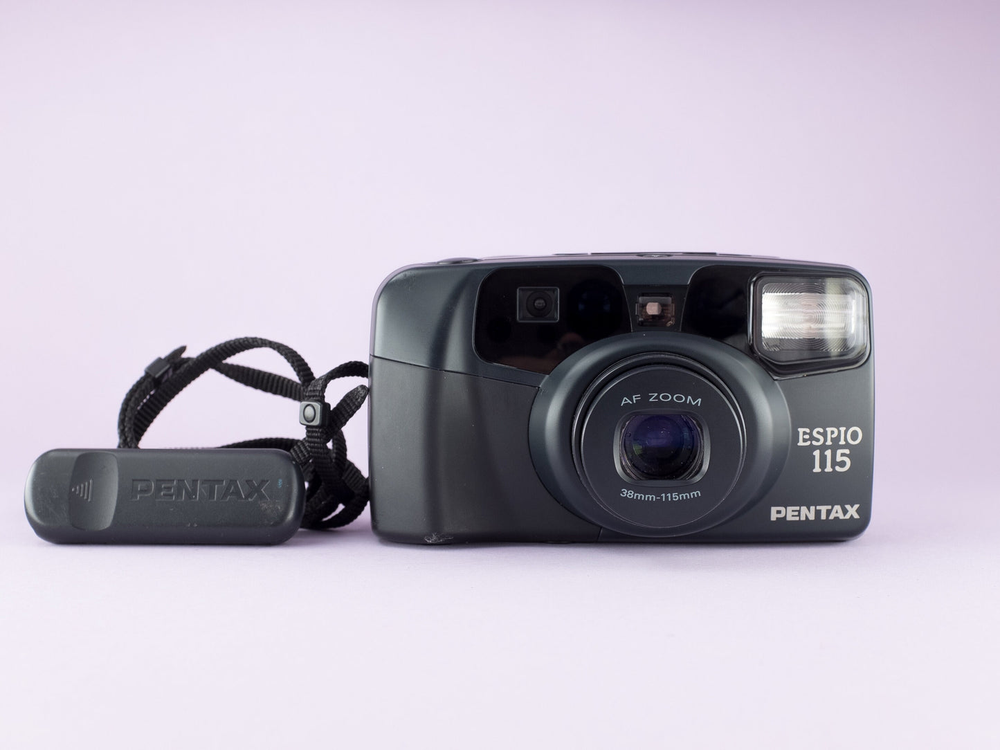 Pentax Espio 115 with REMOTE CONTROL! Data back and Original Leather Case! | Film Camera from the 1990's