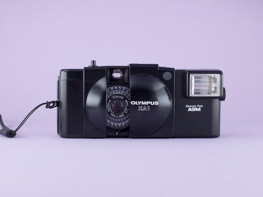 Olympus XA1 with the A9M Flash | Clamshell Design Compact Camera from the 1980's