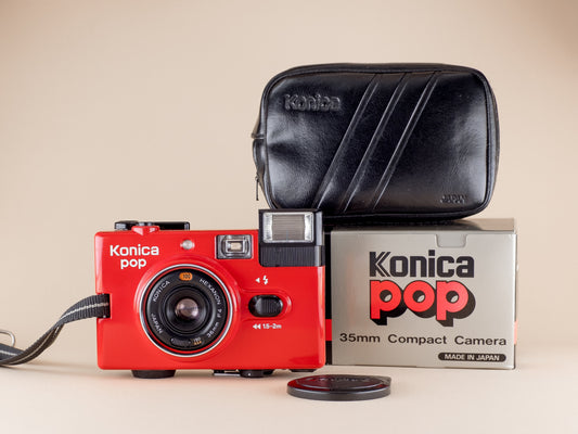 Konica POP | Vintage 1980's Analogue Film Camera | The Perfect Party Camera | With Original Packaging and Case