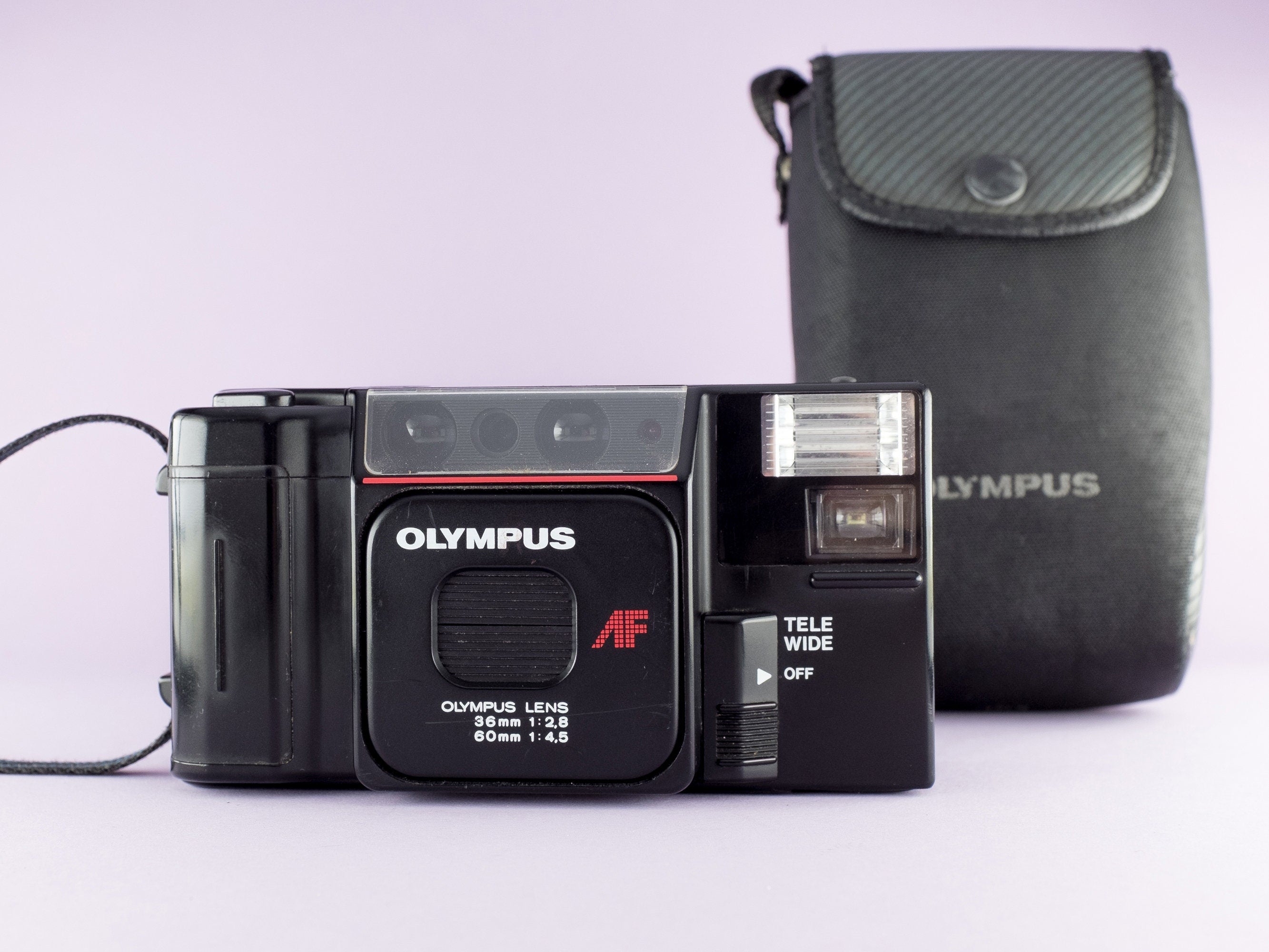 Olympus AFL-T 35mm Film Auto Focus Compact Camera with case and manual – Tested and Very Good discount Condition - c.1986